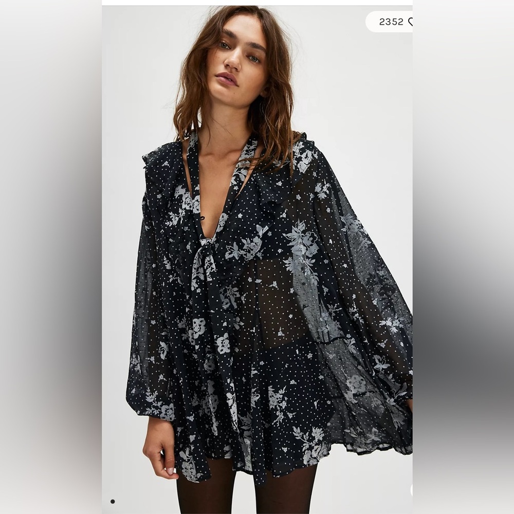 Free People Dreamland Floral Tunic